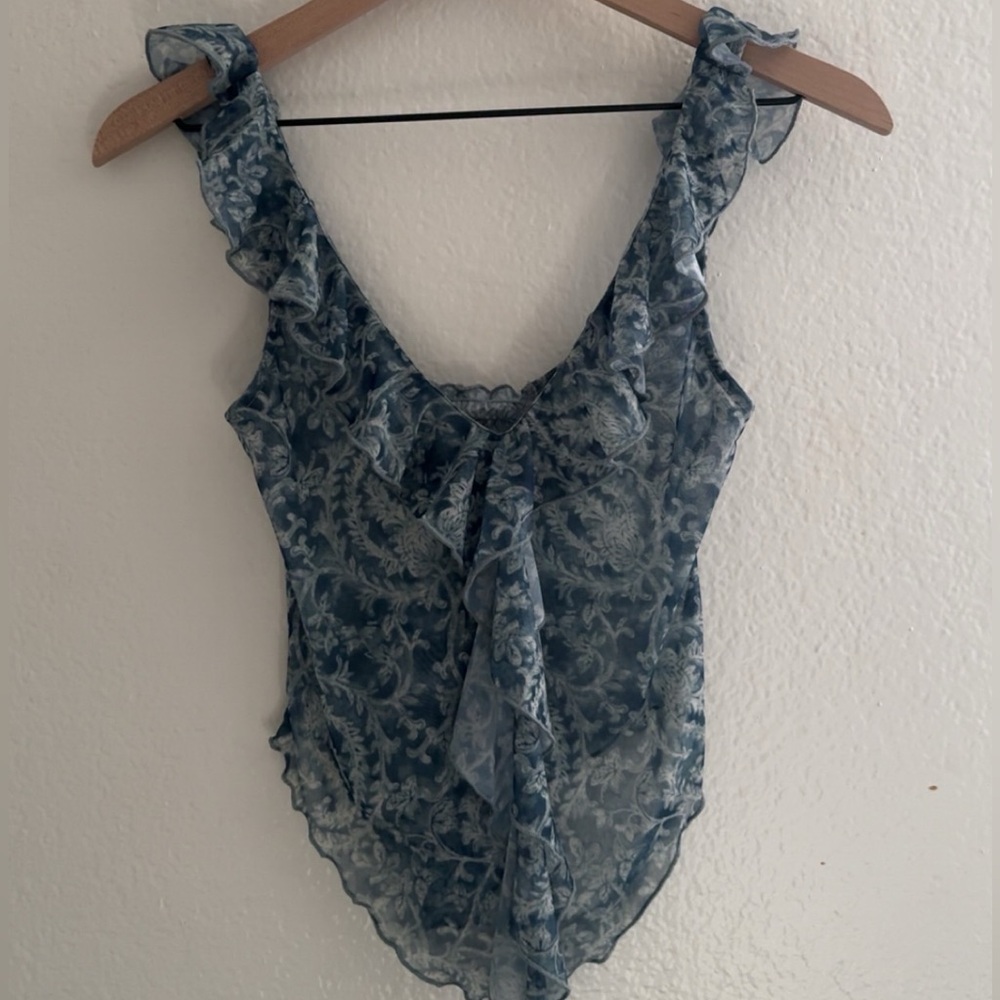 Urban Outfitters KIMCHI BLUE ruffle tank top